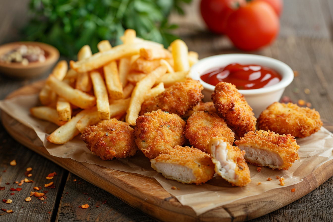 Image gratuite Nuggets avec des frites 1