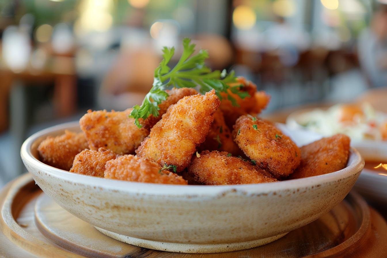 Image gratuite Nuggets de poulet dans un restaurant chic 1