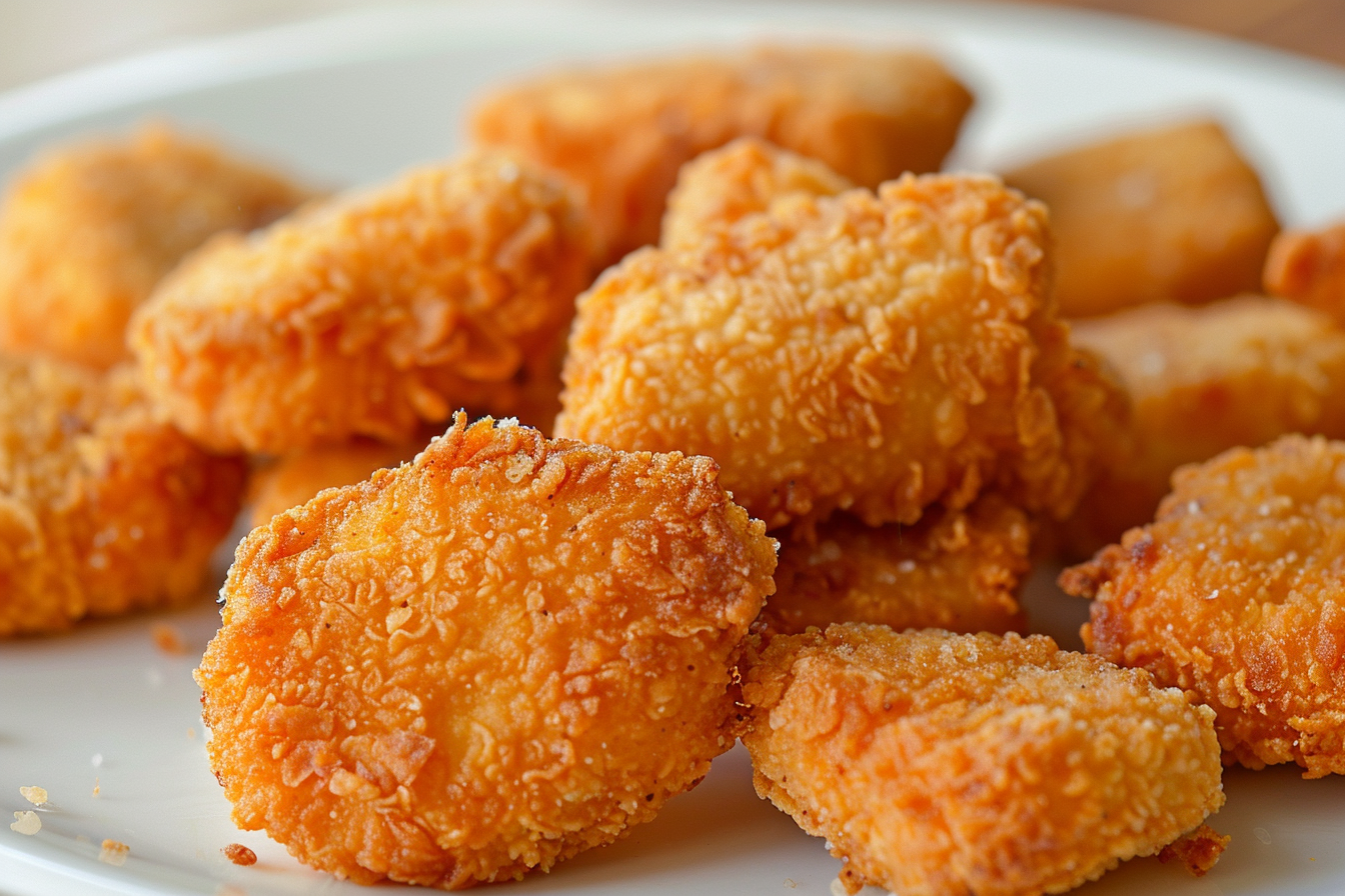 Image gratuite Nuggets de poulet sur assiette blanche 3