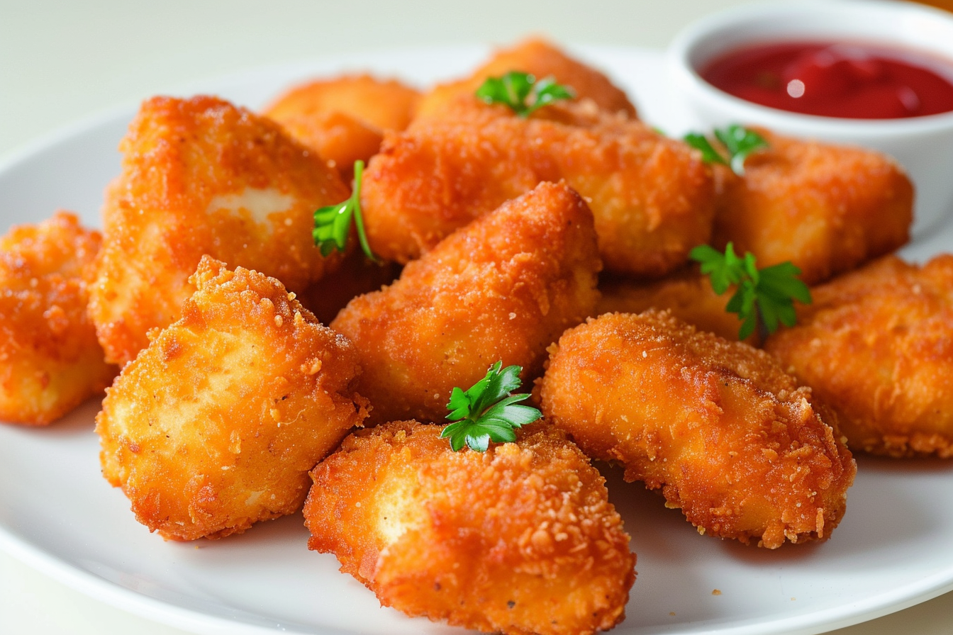 Image gratuite Nuggets de poulet sur assiette blanche 5