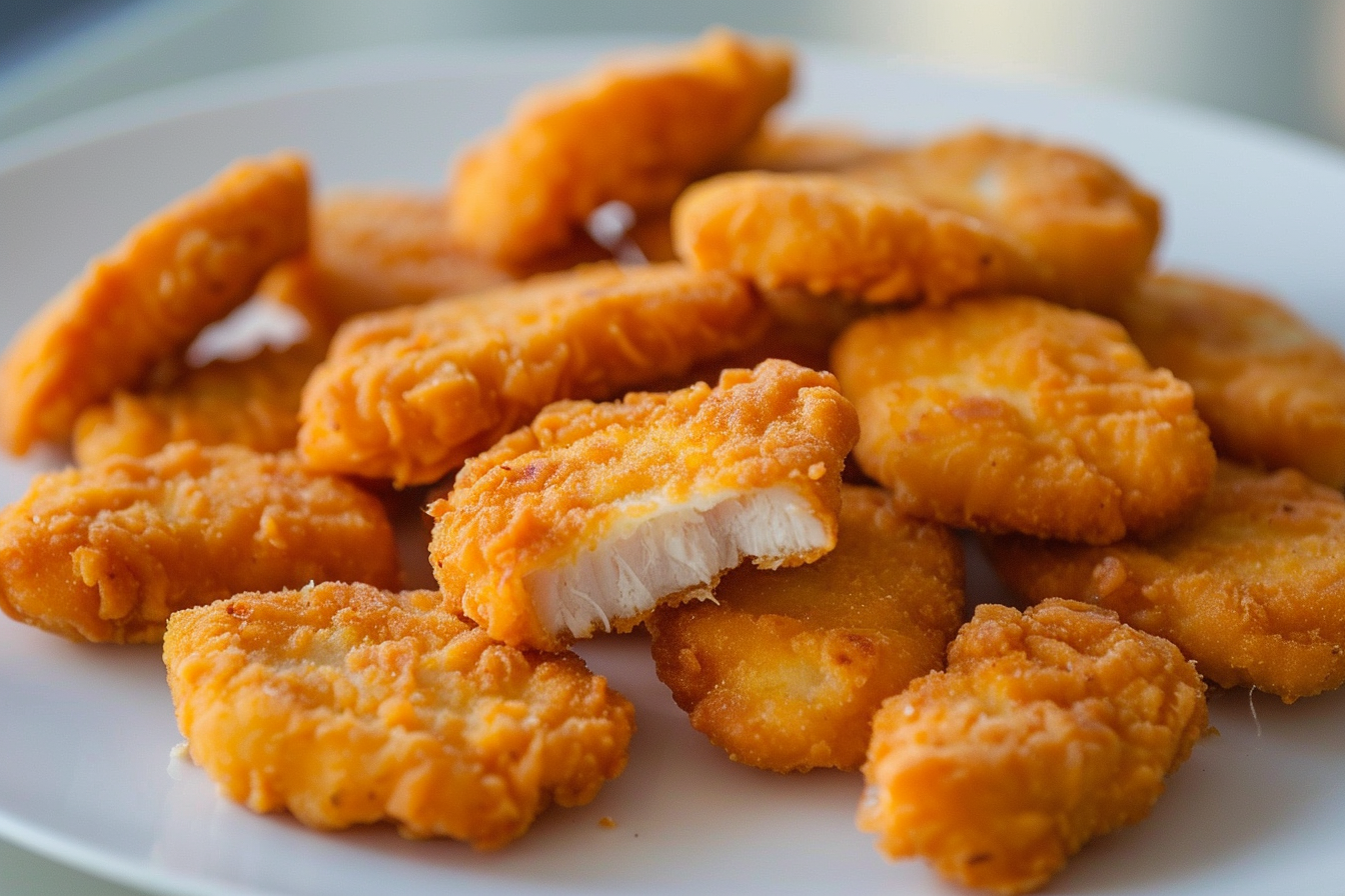 Image gratuite Nuggets de poulet sur assiette blanche 6