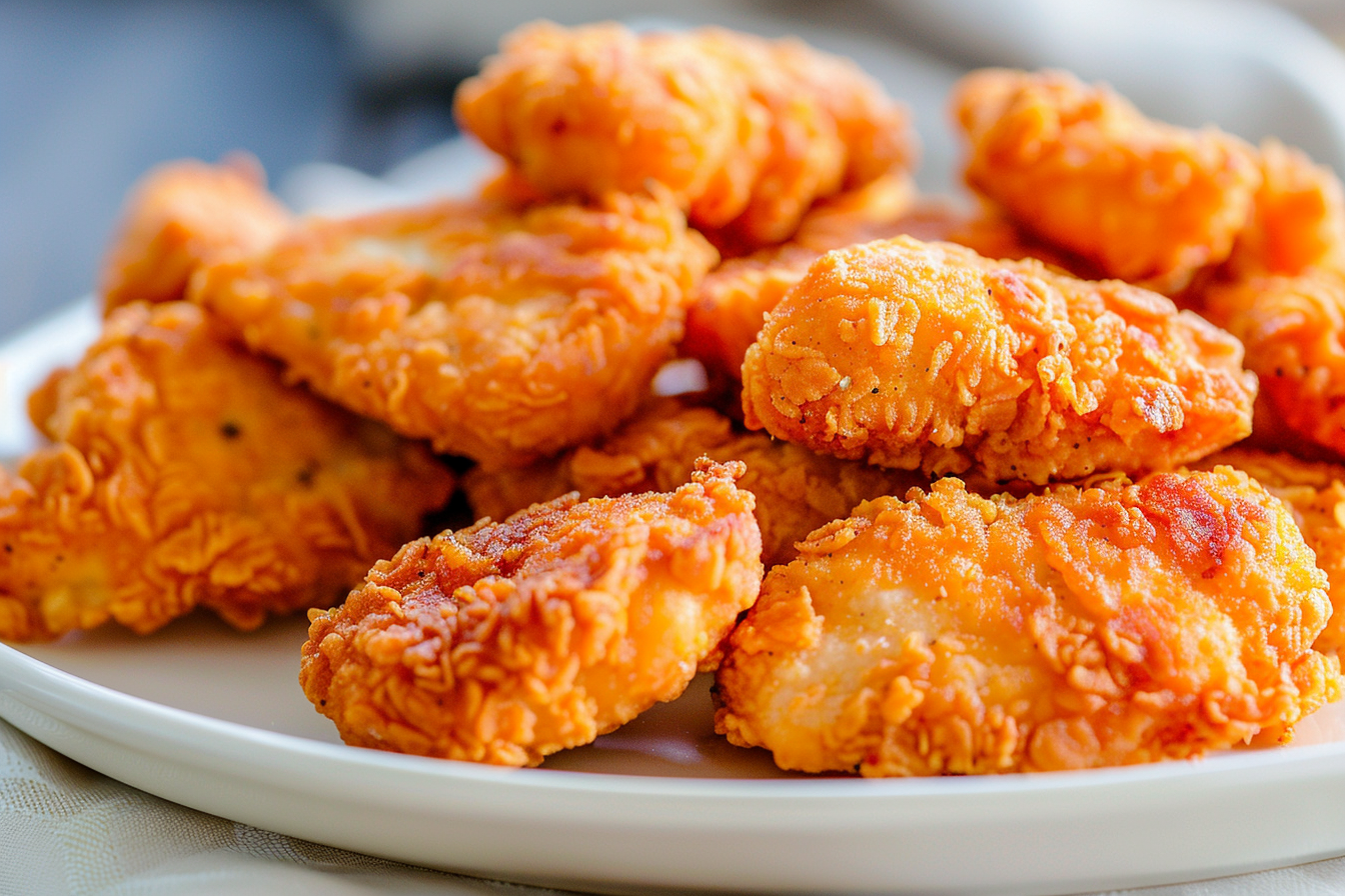 Image gratuite Nuggets de poulet sur assiette blanche 7