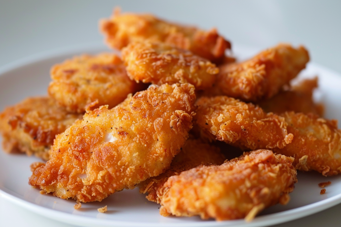 Image gratuite Nuggets de poulet sur assiette blanche 8
