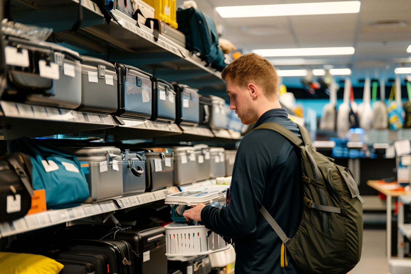 Image gratuite Objets trouvés de l&rsquo;aéroport avec valises non réclamées 4