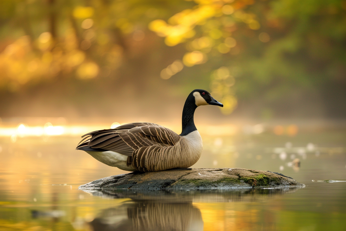 Image gratuite Oie au bord de la rivière 1