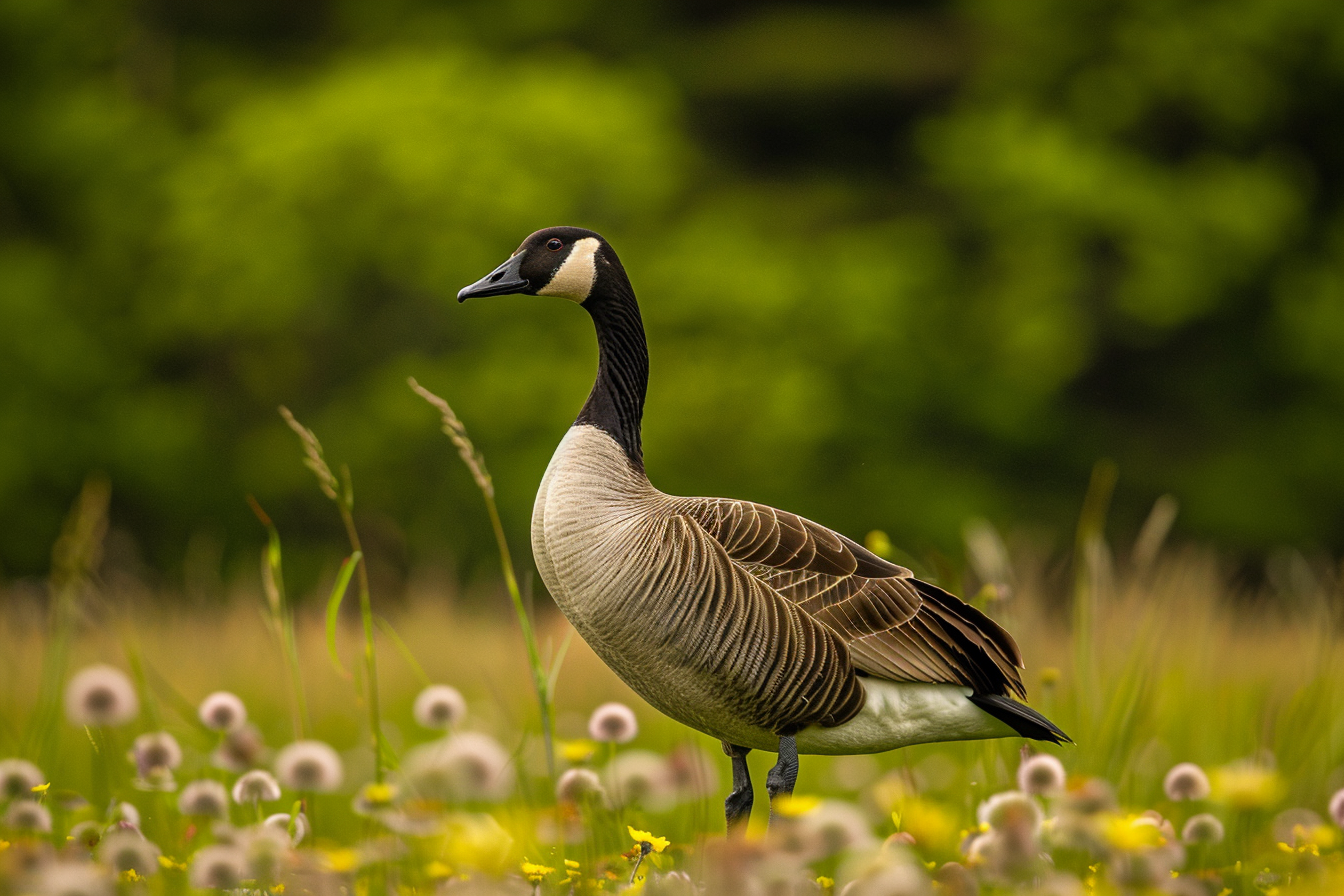 Image gratuite Oie sauvage dans une prairie 2