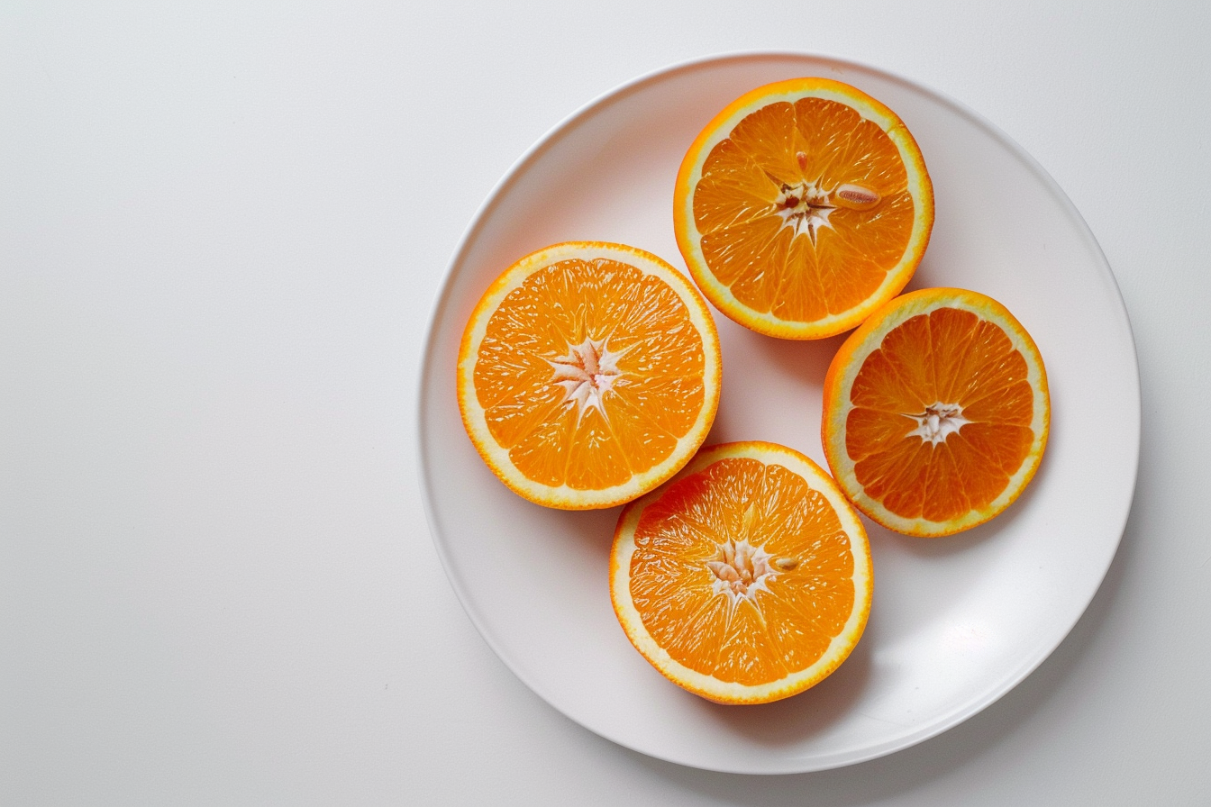 Image gratuite Orange sur assiette blanche 5