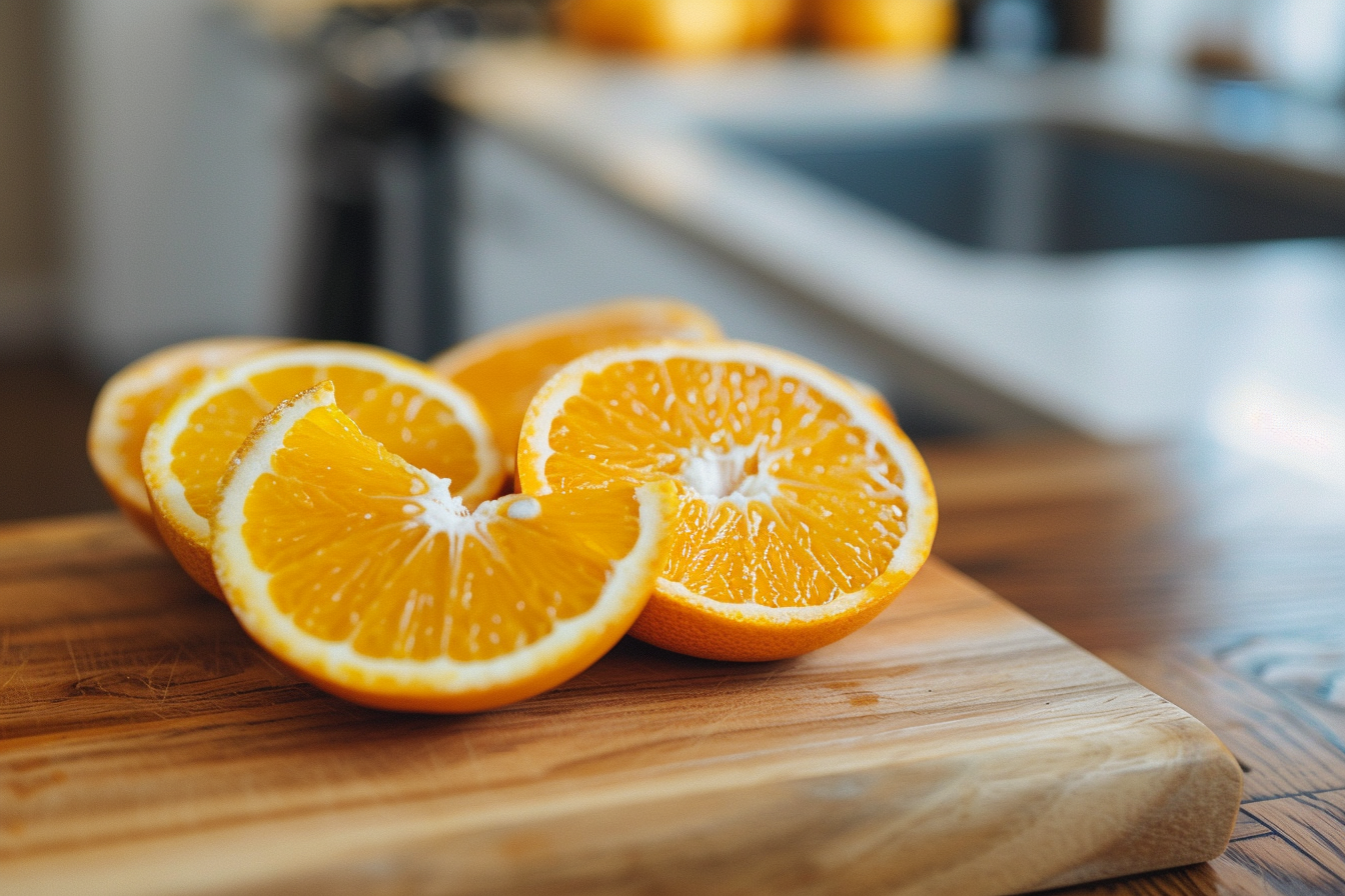 Image gratuite Orange tranchée en cuisine moderne 2