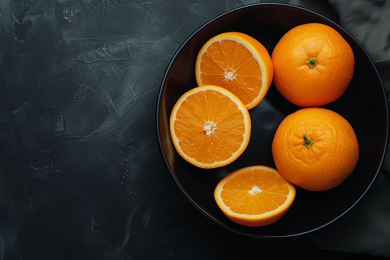 Image gratuite Oranges dans bol noir 4