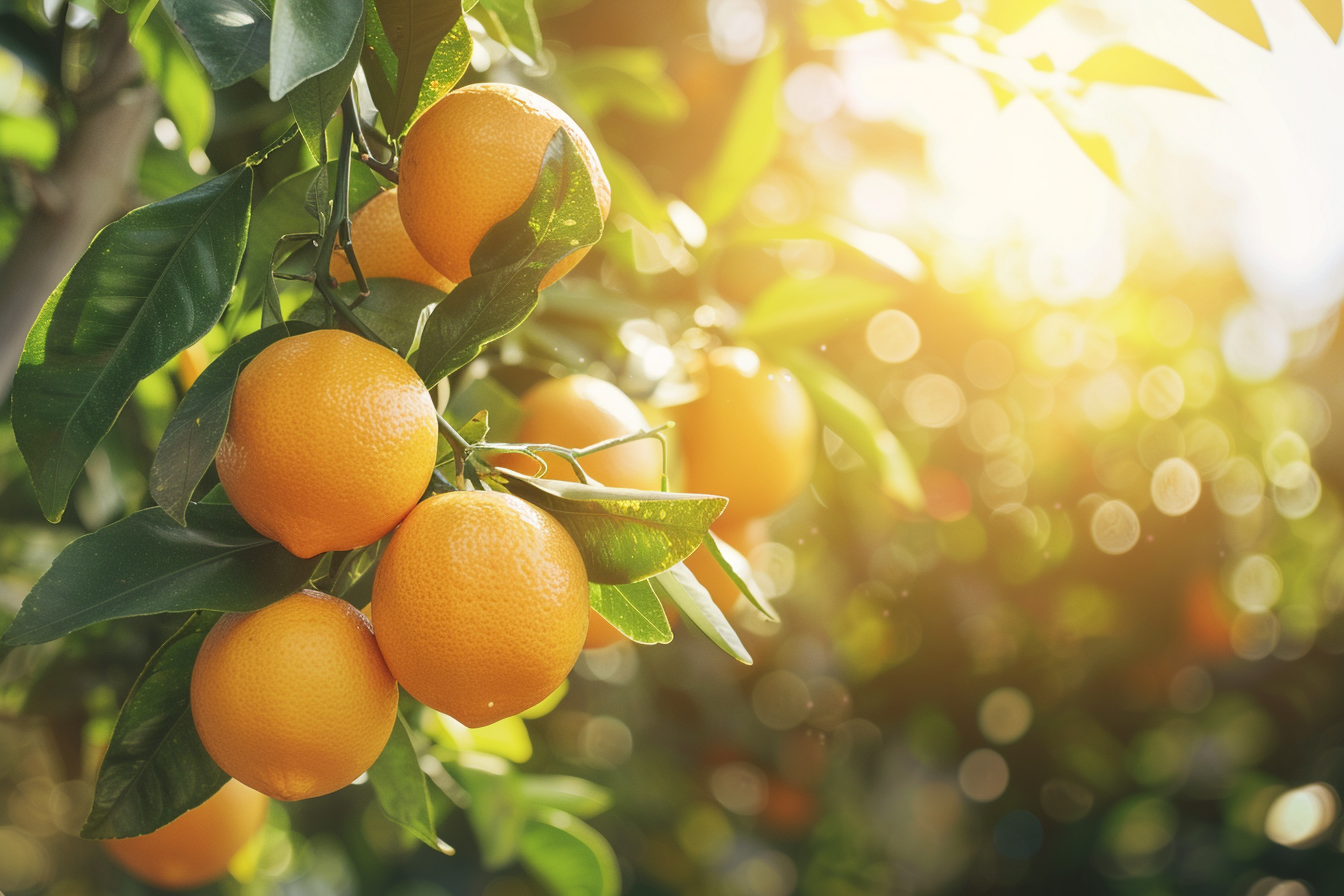 Image gratuite Oranges suspendues dans verger ensoleillé 4