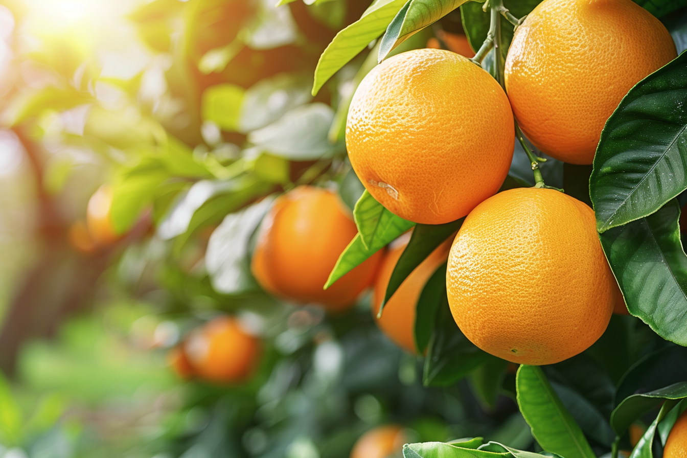 Image gratuite Oranges suspendues dans verger ensoleillé 6