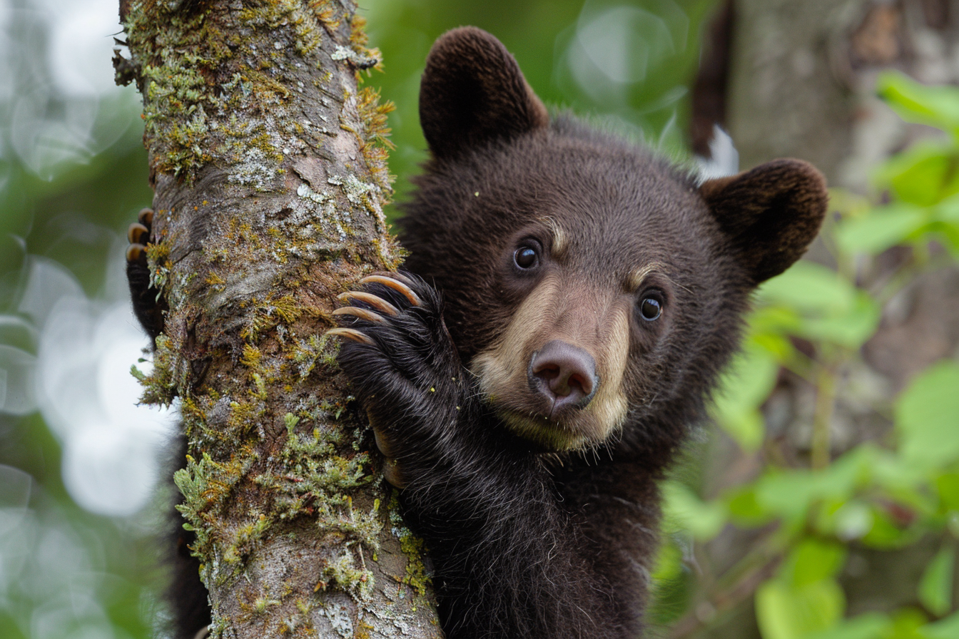 Image gratuite Ourson explorant son environnement 1