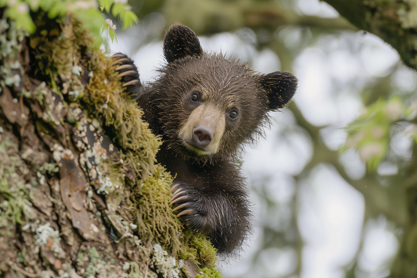 Image gratuite Ourson explorant son environnement 2