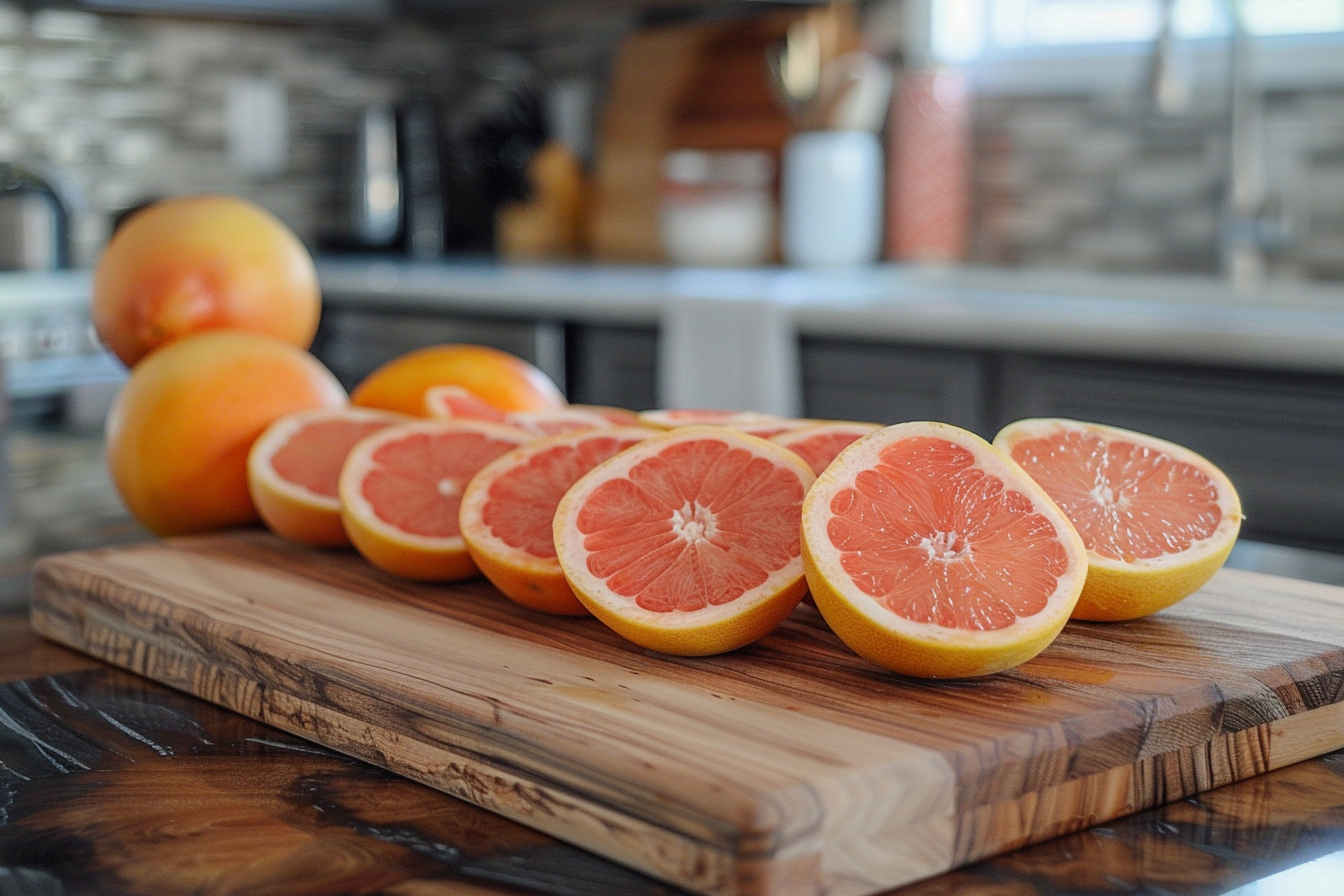 Image gratuite Pamplemousse tranché en cuisine moderne 2