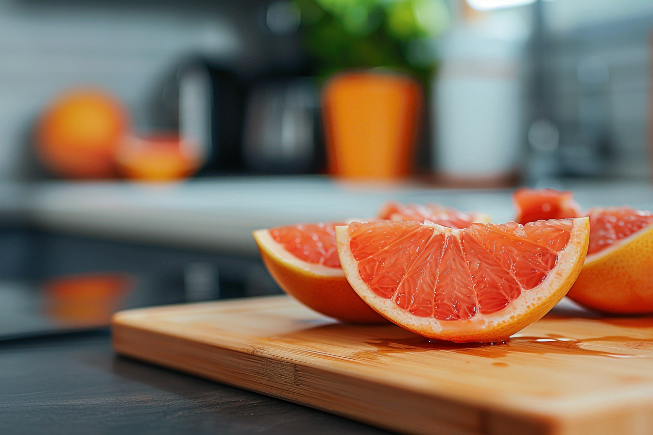 Image gratuite Pamplemousse tranché en cuisine moderne 3