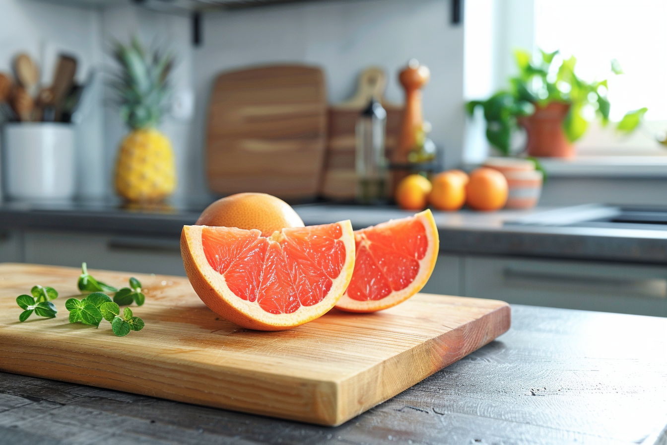 Image gratuite Pamplemousse tranché en cuisine moderne 4