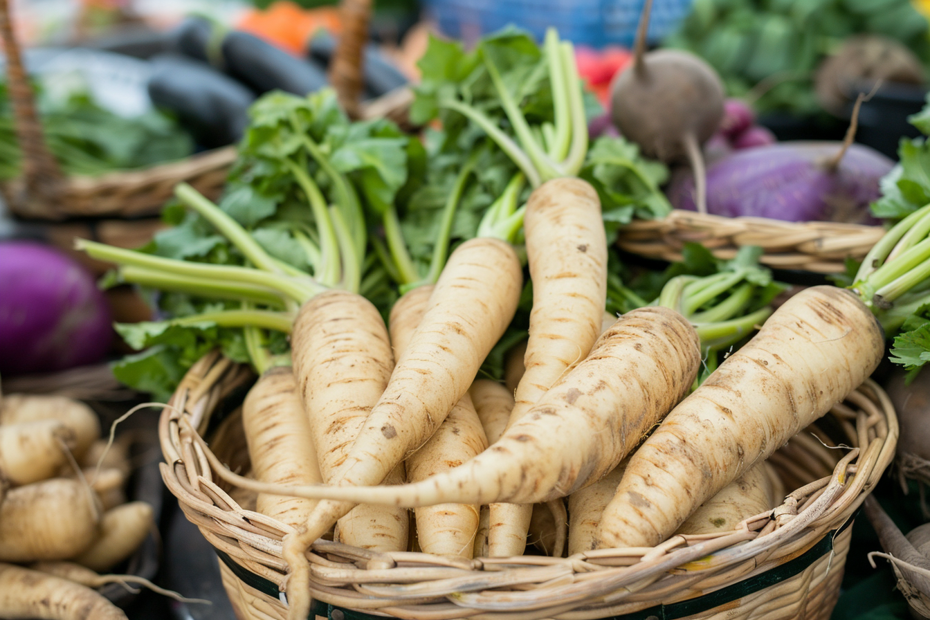 Image gratuite Panais frais au marché fermier 1