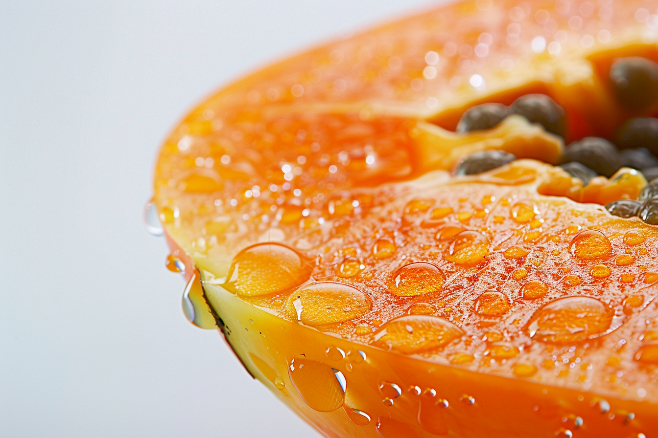 Image gratuite Papaye avec gouttelettes d&rsquo;eau 1