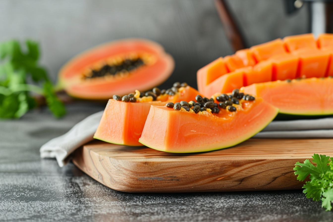 Image gratuite Papaye tranchée en cuisine moderne 2