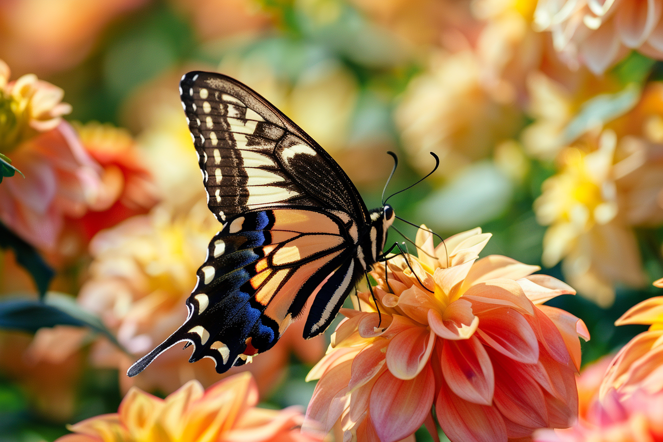 Image gratuite Papillon sur une fleur 2