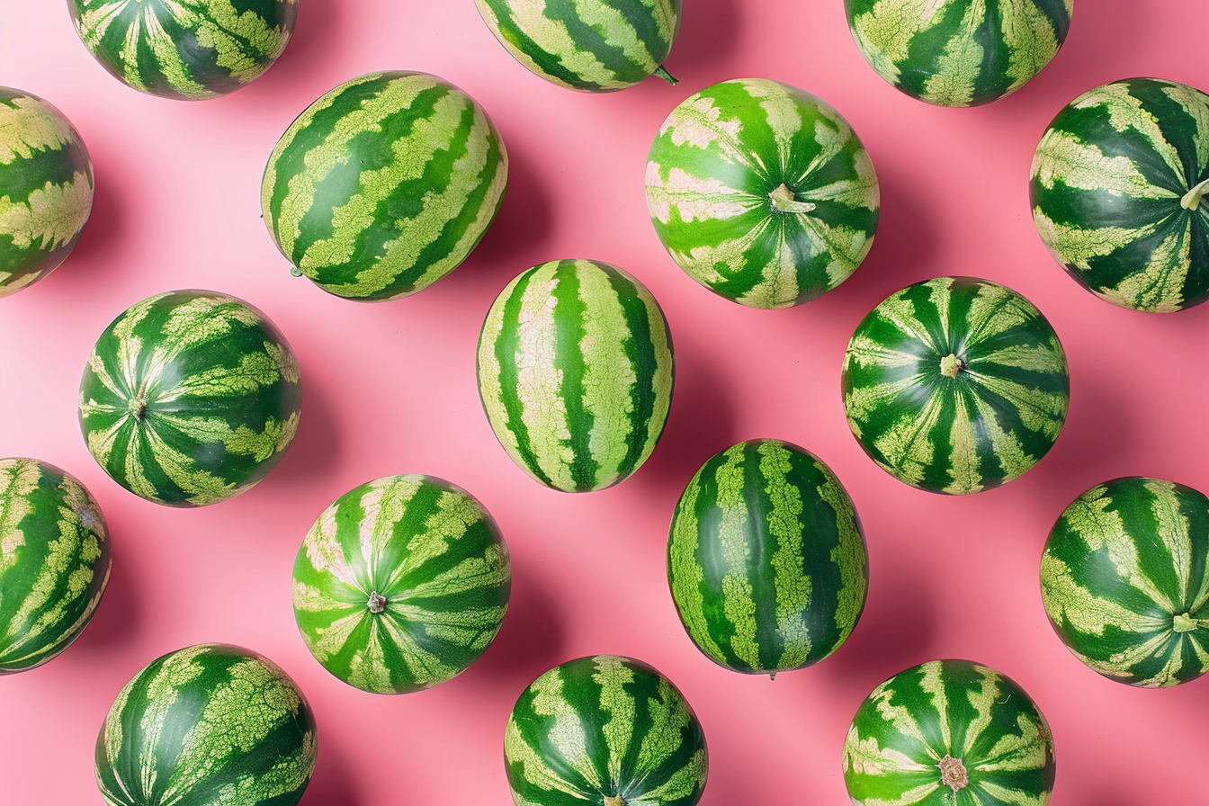 Image gratuite Pastèques sur fond pastel 1