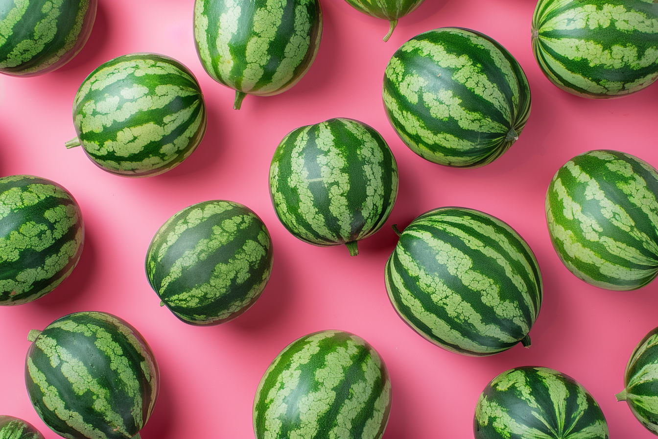 Image gratuite Pastèques sur fond pastel 2