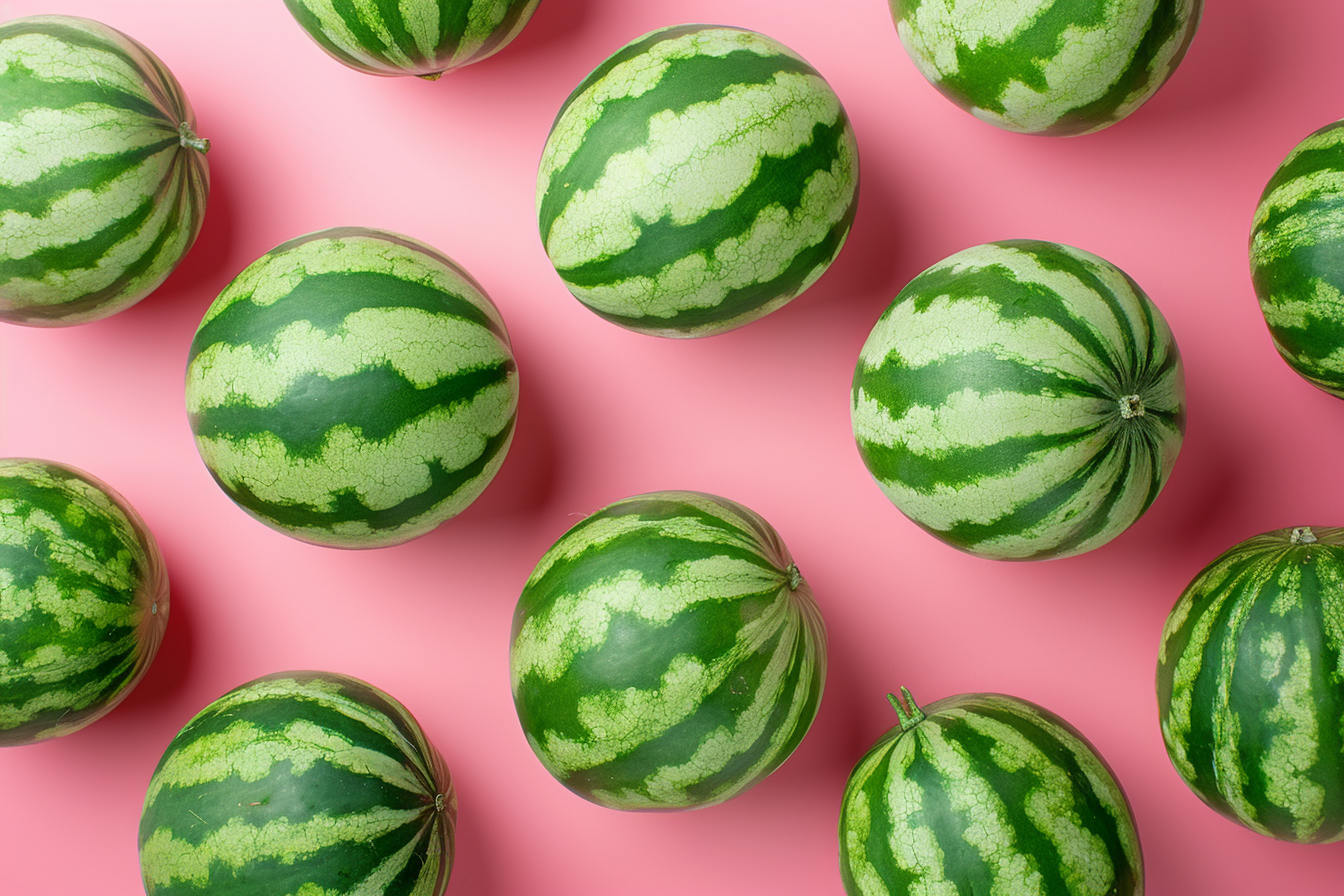 Image gratuite Pastèques sur fond pastel 3
