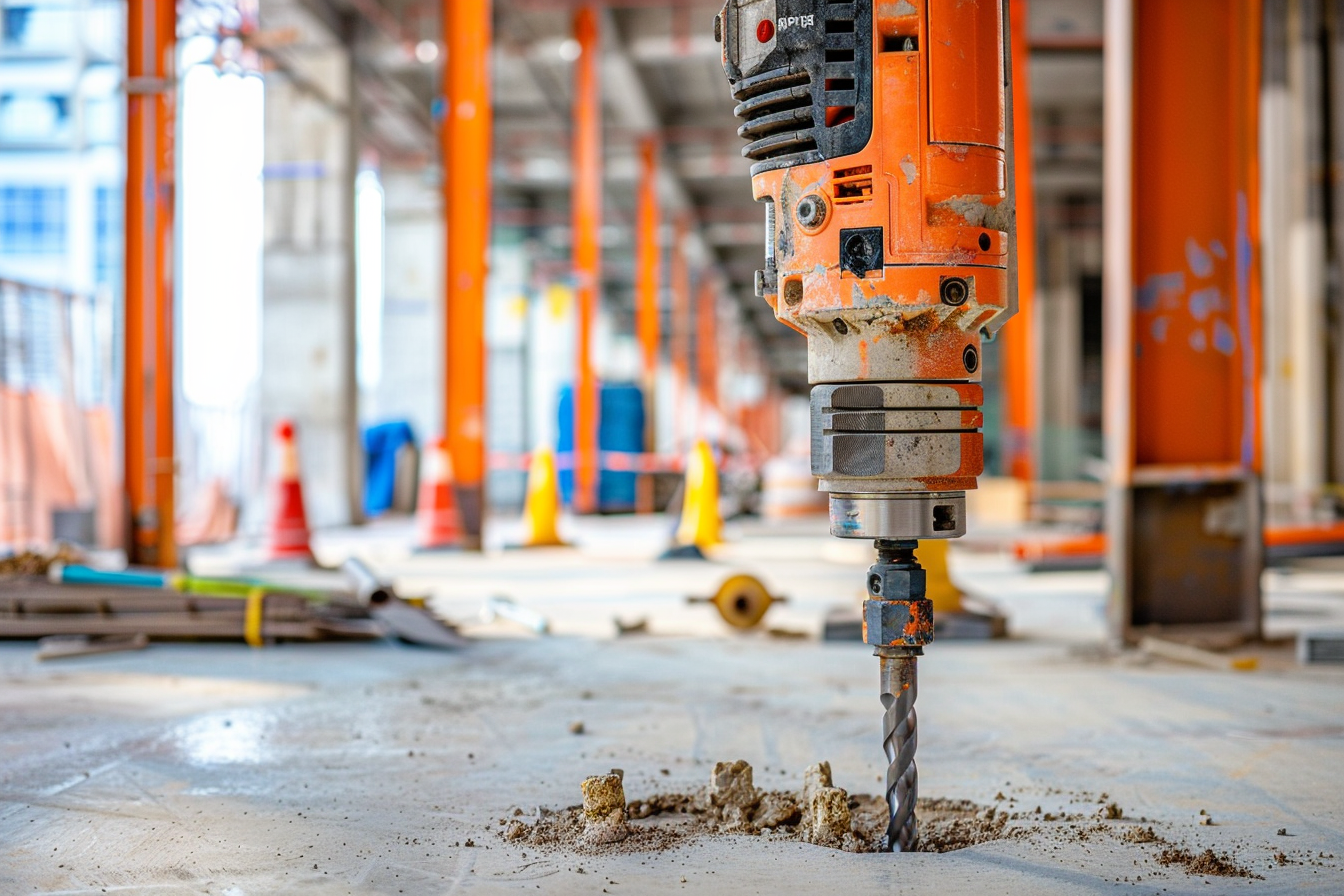 Image gratuite Perceuse de construction sur chantier 1