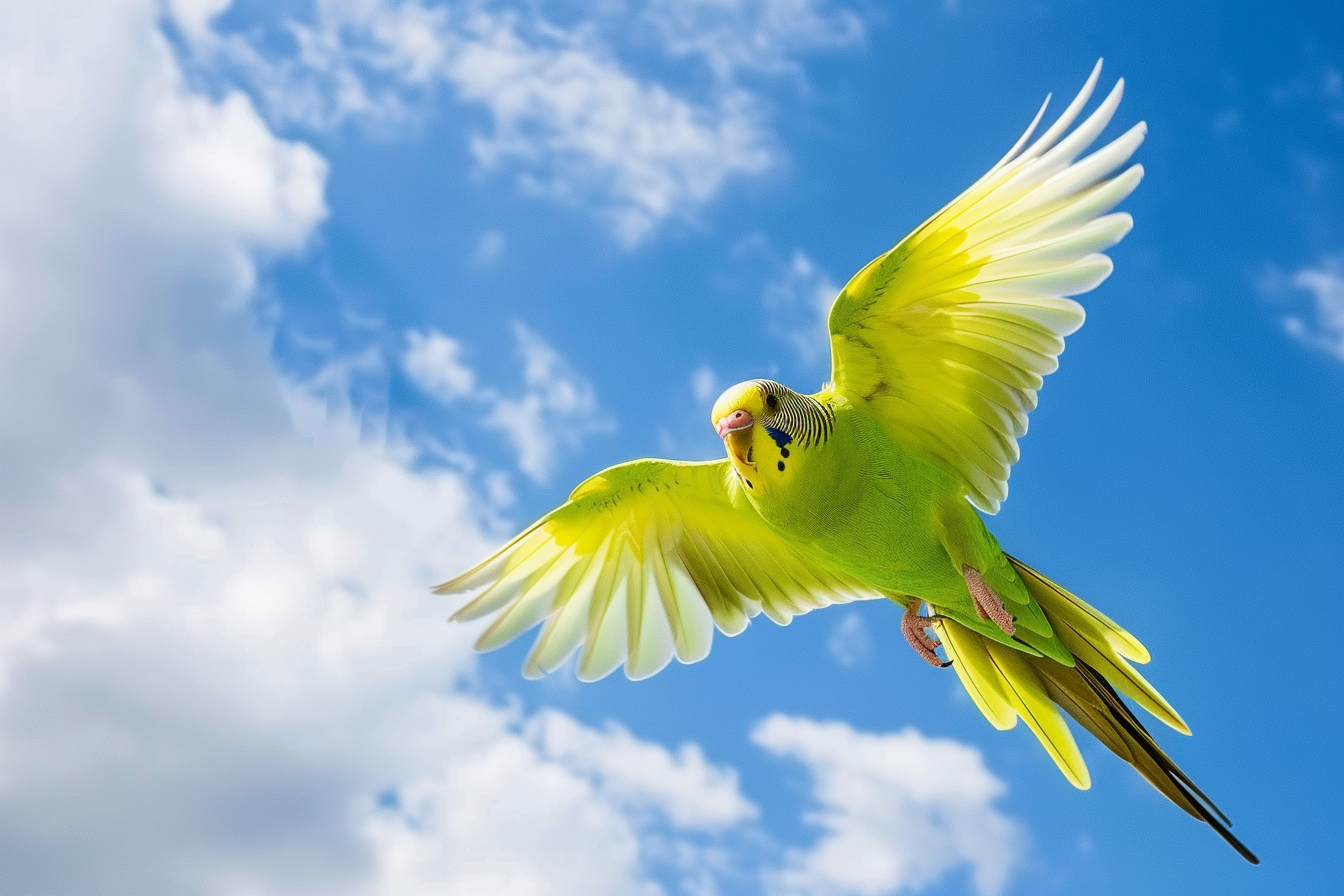 Image gratuite Perruche volant dans le ciel 1