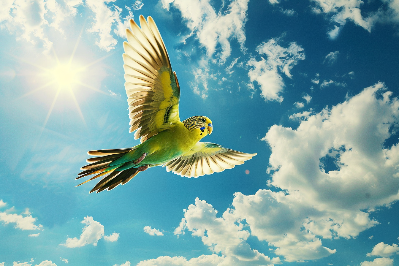 Image gratuite Perruche volant dans le ciel 3