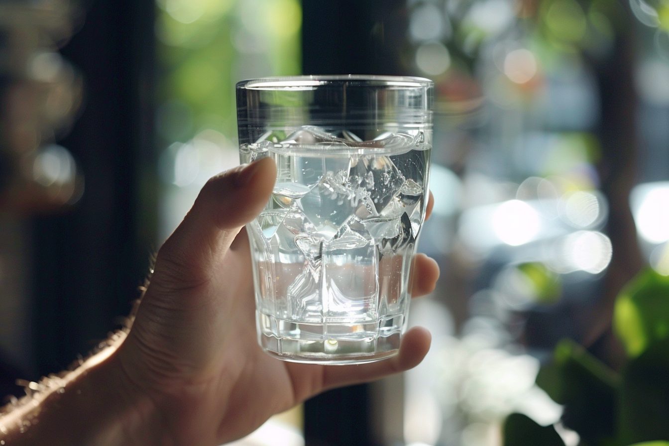 Image gratuite Personne buvant de l&rsquo;eau de source 1