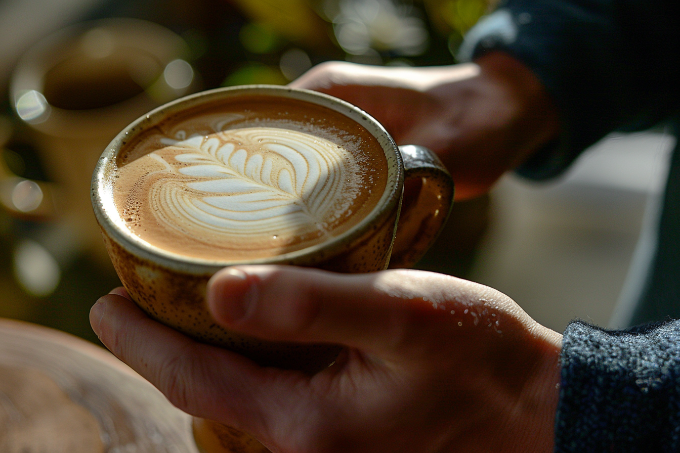 Image gratuite Personne buvant du cappuccino 3