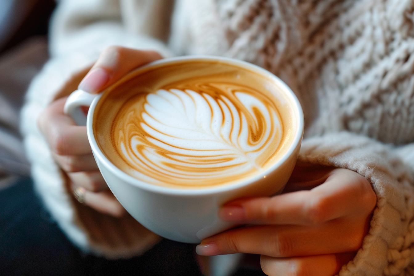 Image gratuite Personne buvant du cappuccino 4