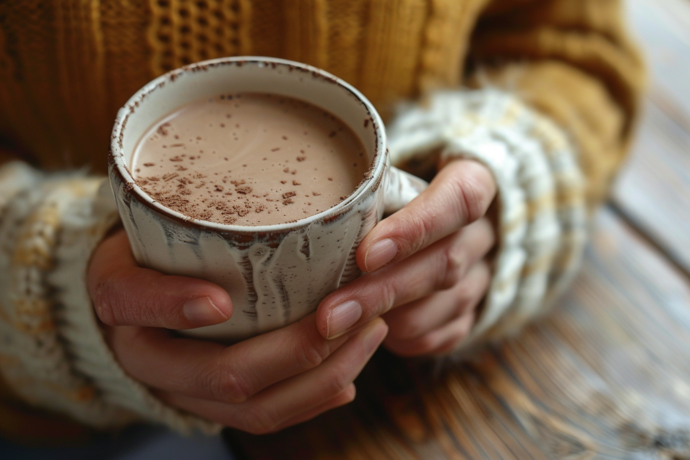 Image gratuite Personne buvant du chocolat chaud 1