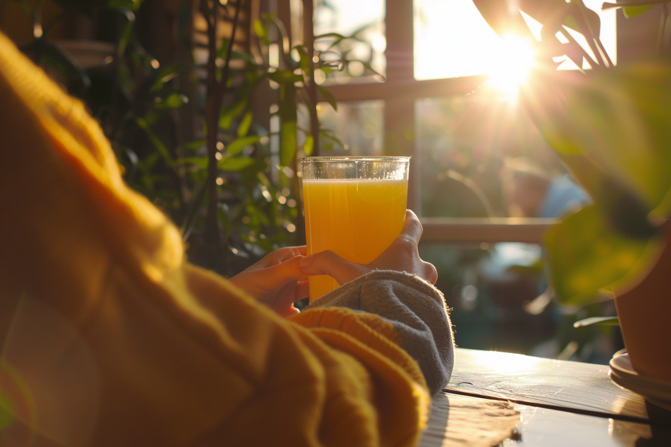 Image gratuite Personne buvant du jus d&rsquo;orange 3