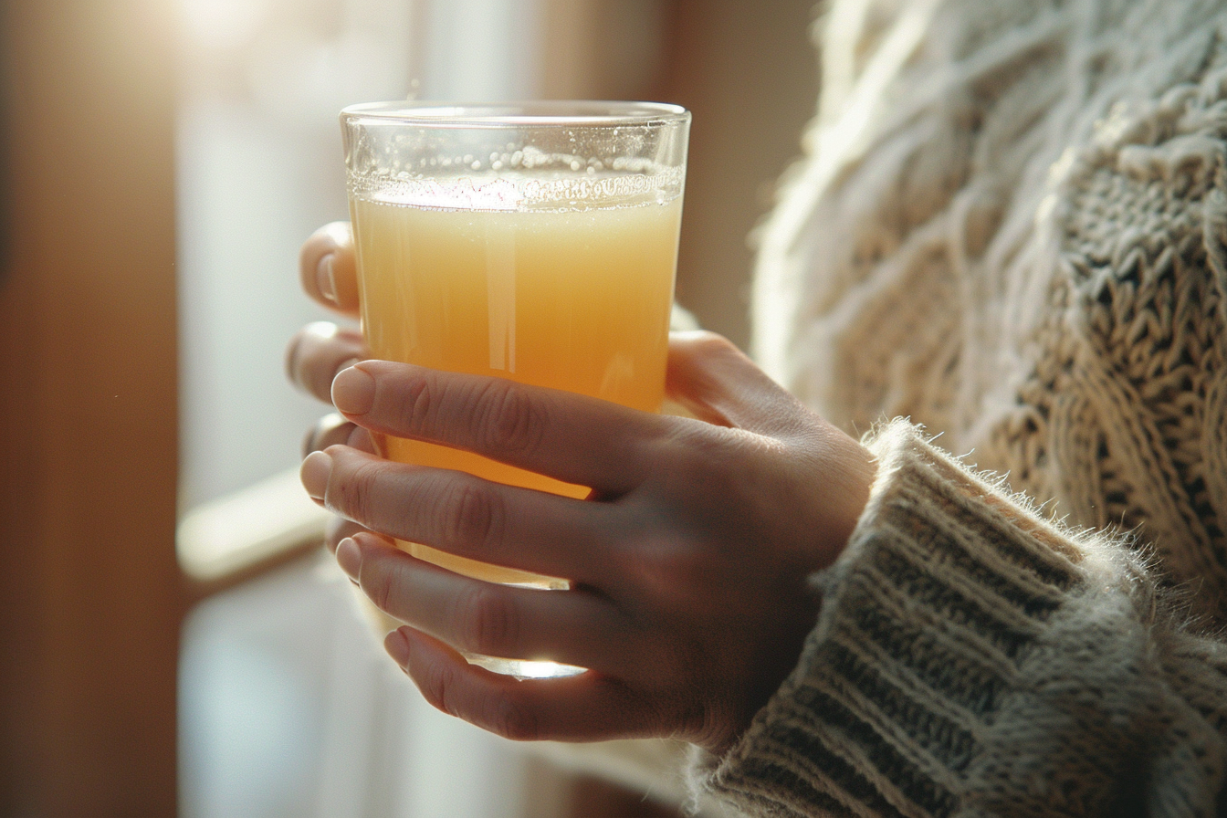 Image gratuite Personne buvant du jus de pomme 3