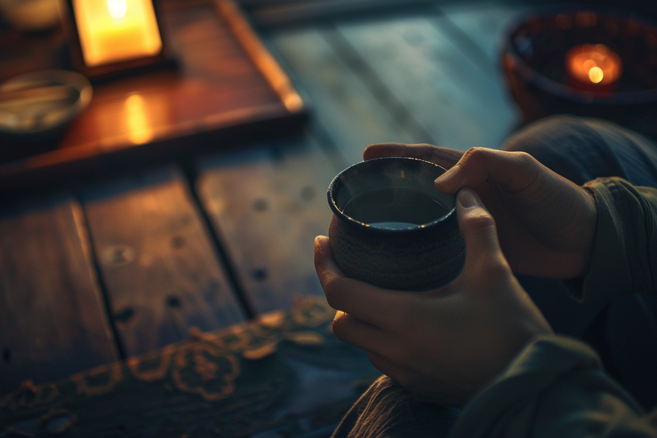 Image gratuite Personne buvant du saké 1