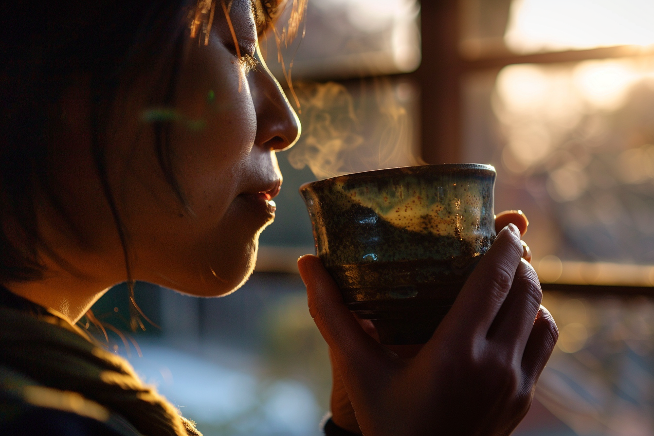 Image gratuite Personne buvant du saké 3