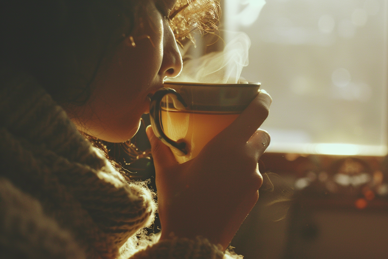 Image gratuite Personne buvant du thé 1