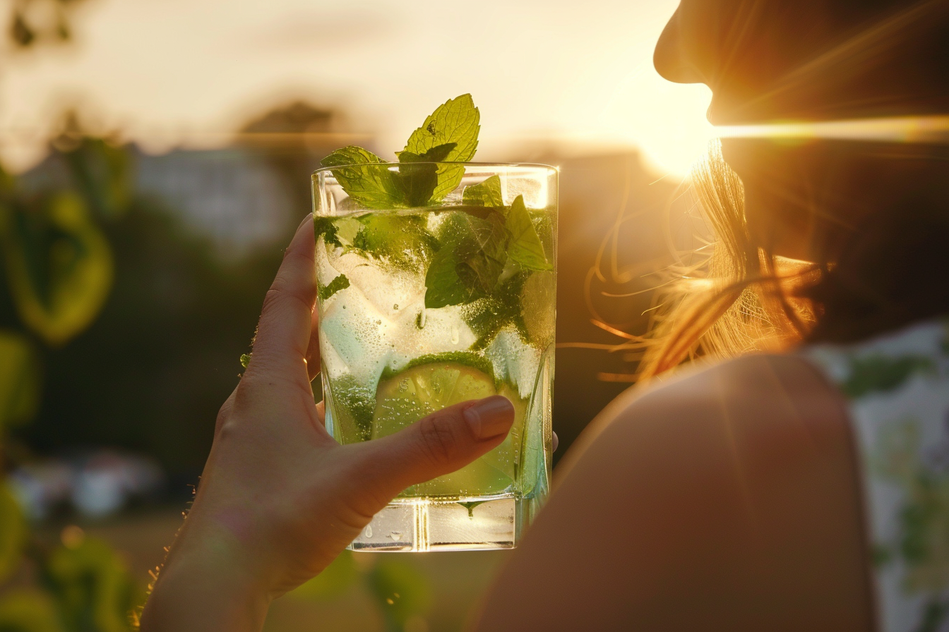 Image gratuite Personne buvant un Mojito 1