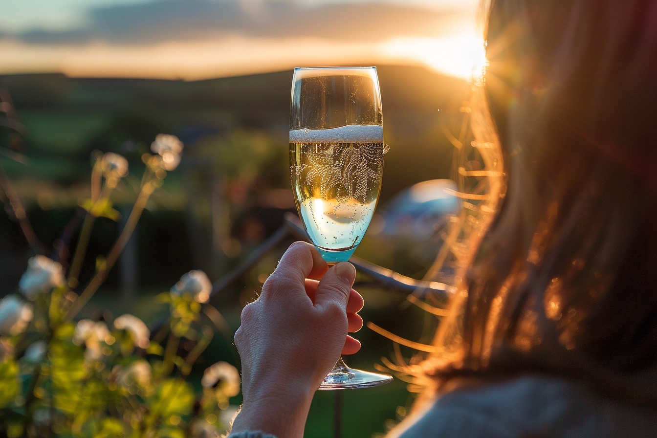 Image gratuite Personne buvant un verre de champagne 1