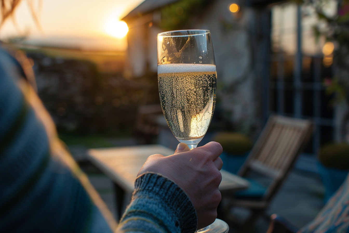 Image gratuite Personne buvant un verre de champagne 3