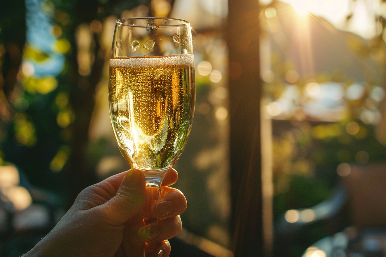 Image gratuite Personne buvant un verre de champagne 6