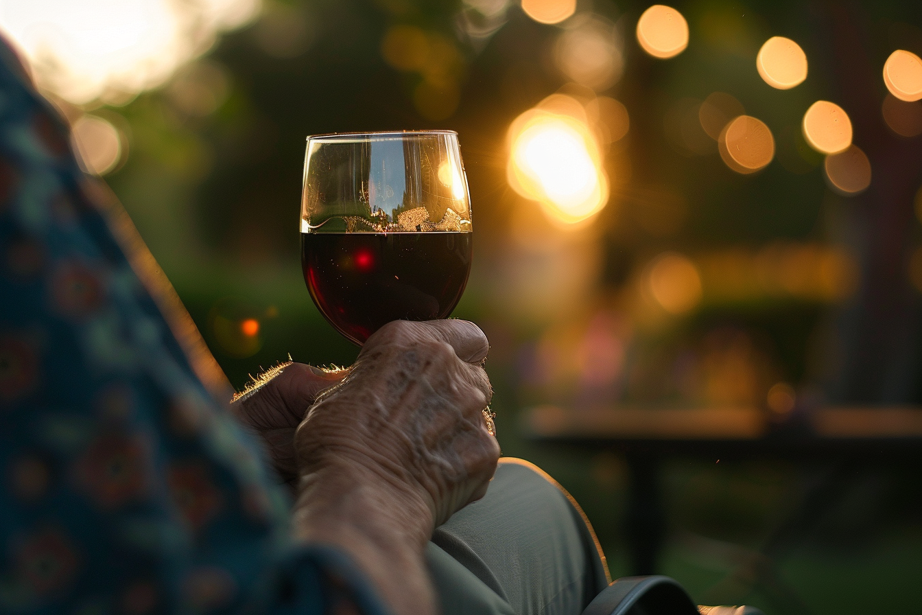 Image gratuite Personne buvant un verre de vin rouge 1