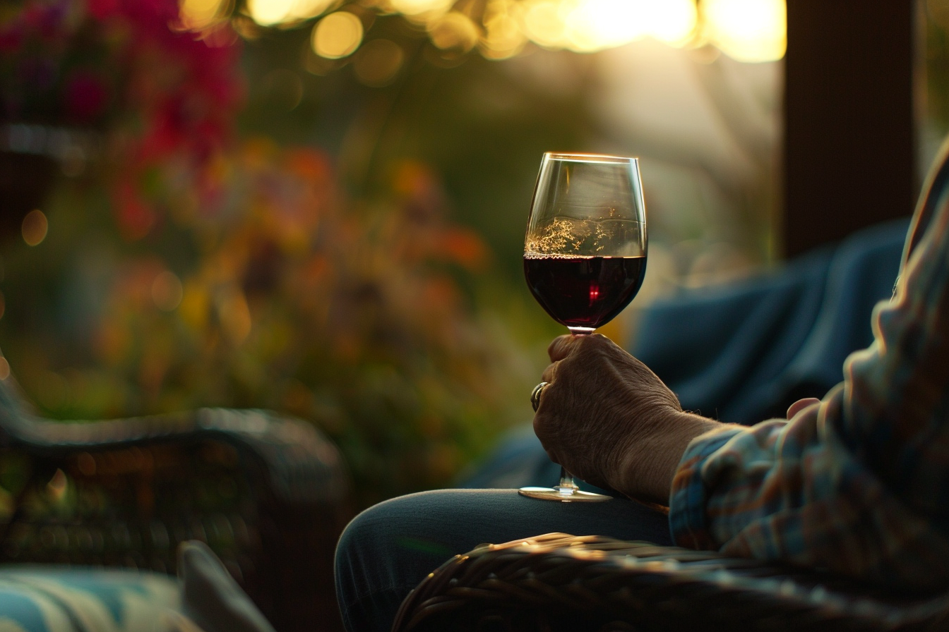 Image gratuite Personne buvant un verre de vin rouge 2