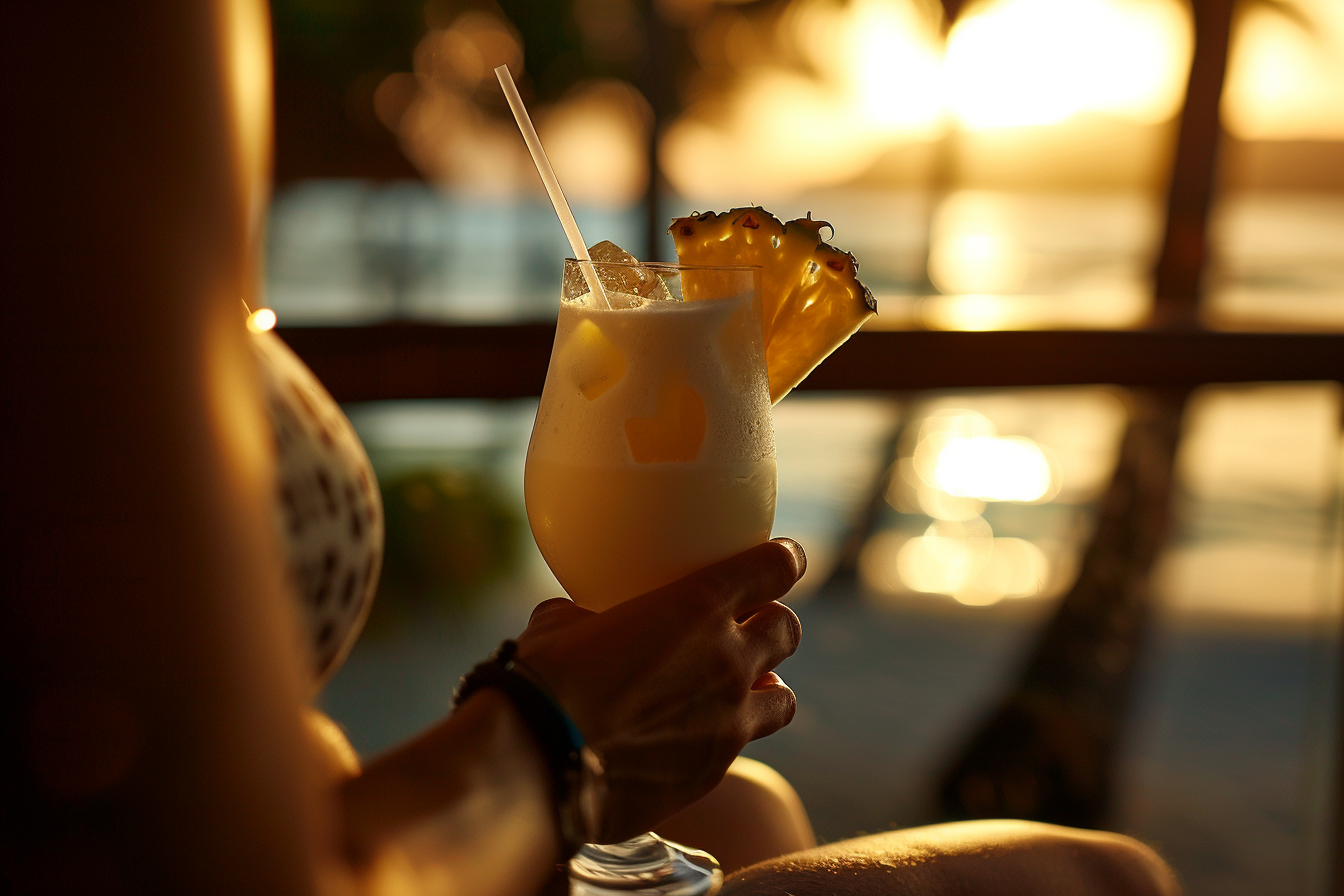 Image gratuite Personne buvant une Piña Colada 2