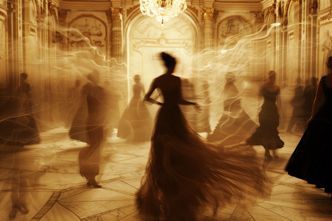 Image gratuite Personne en robe de soirée dans salle de bal 1