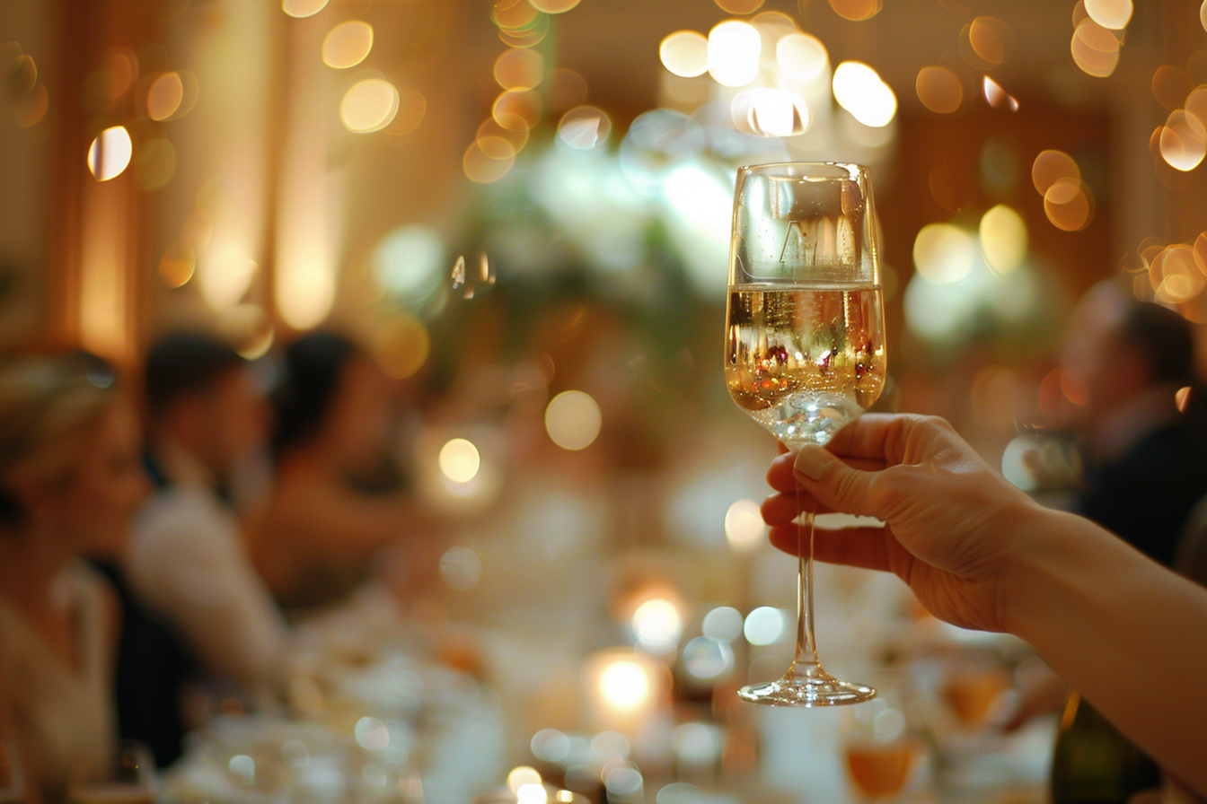 Image gratuite Personne en tenue formelle levant un toast 1