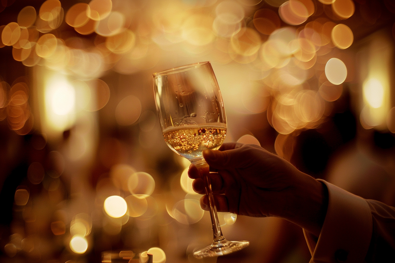 Image gratuite Personne en tenue formelle levant un toast 3