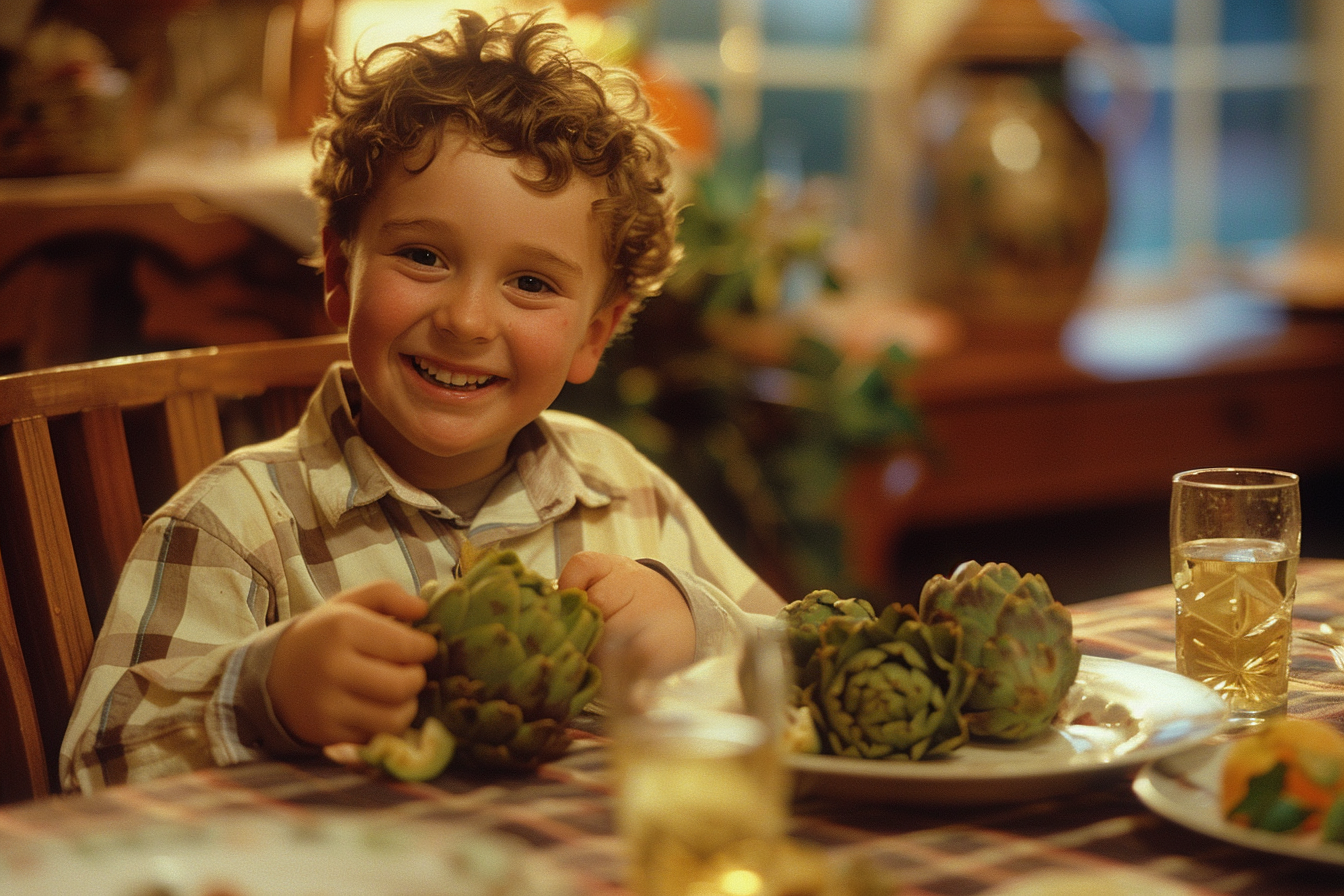 Image gratuite Personne mangeant artichauts à table 2